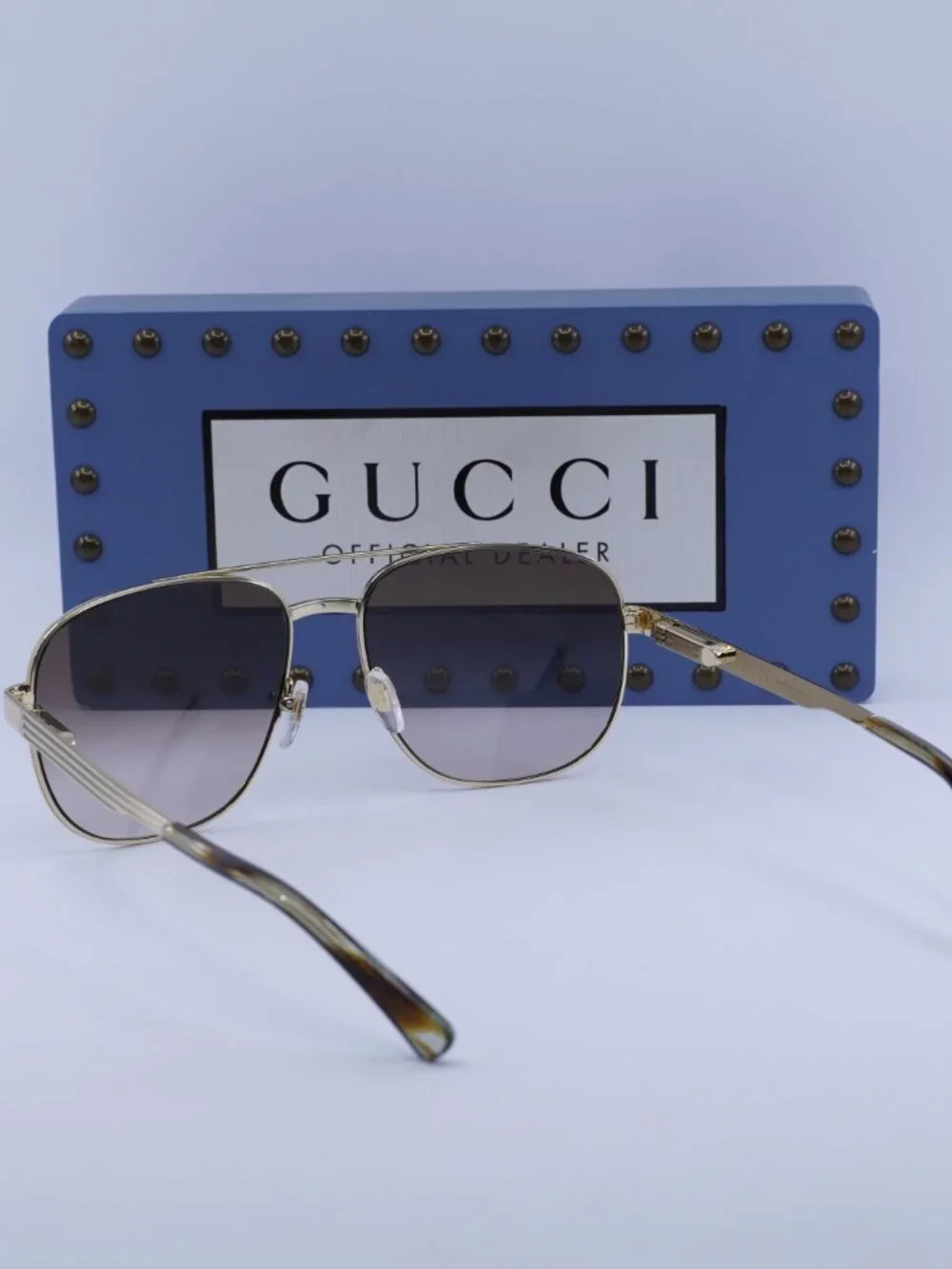 Gucci GG1223S 003 Square Sunglasses - Gold/Brown Gradient